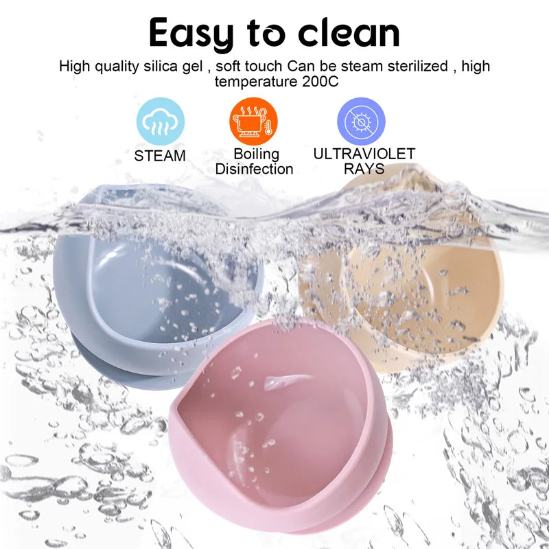 Baby Silicone Feeding Bowl Set