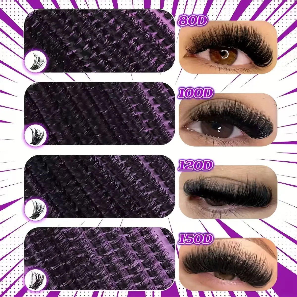 💕 Product Title:
Premium Eyelash Clusters Kit