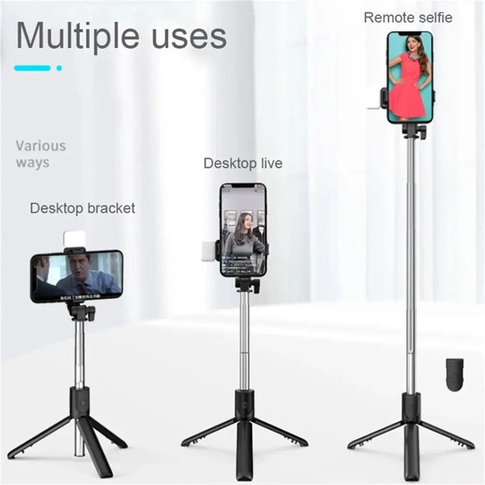 Bluetooth Selfie Stick Tripod with Light📸✨