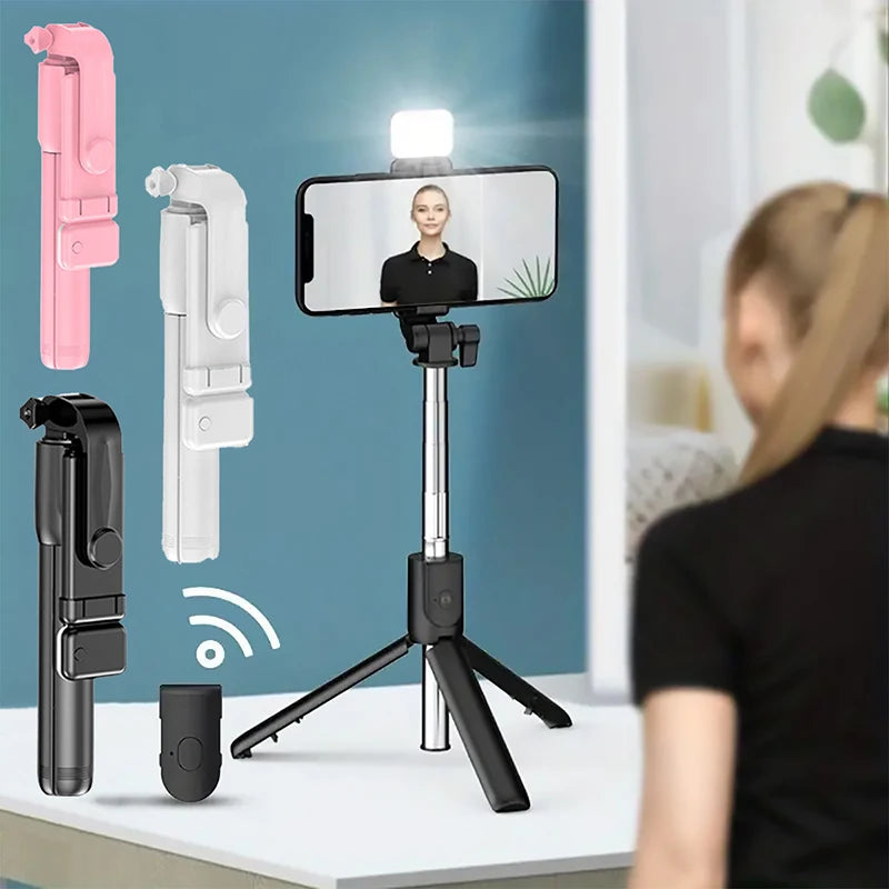 Bluetooth Selfie Stick Tripod with Light📸✨