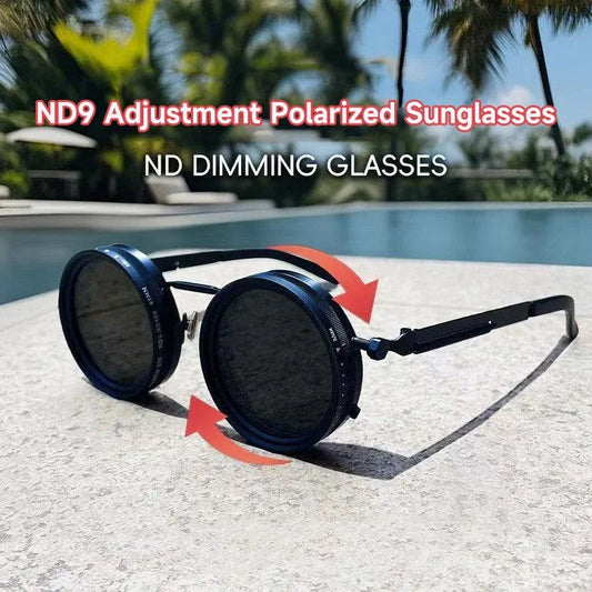 Vintage Round Steampunk Sunglasses