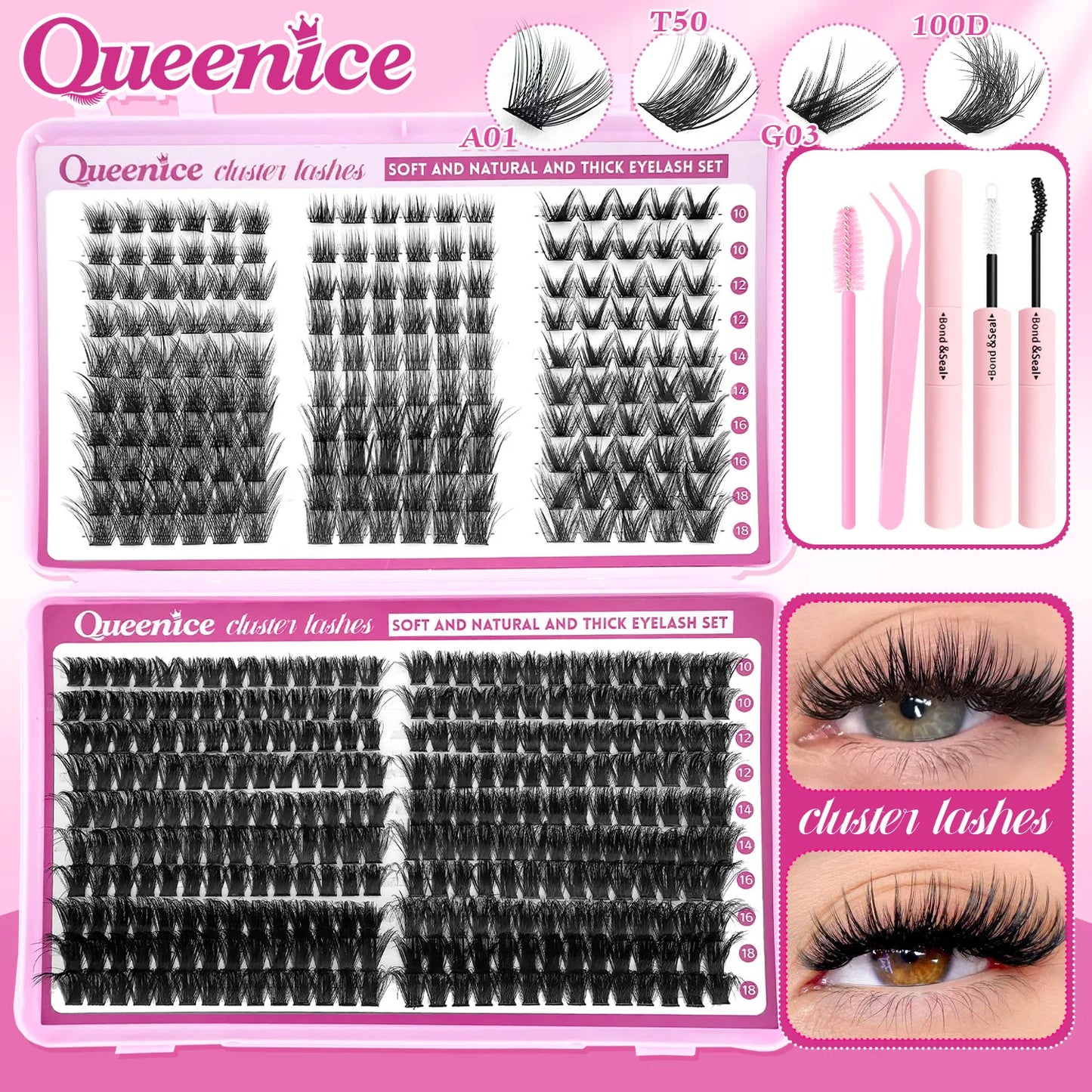 💕 Product Title:
Premium Eyelash Clusters Kit