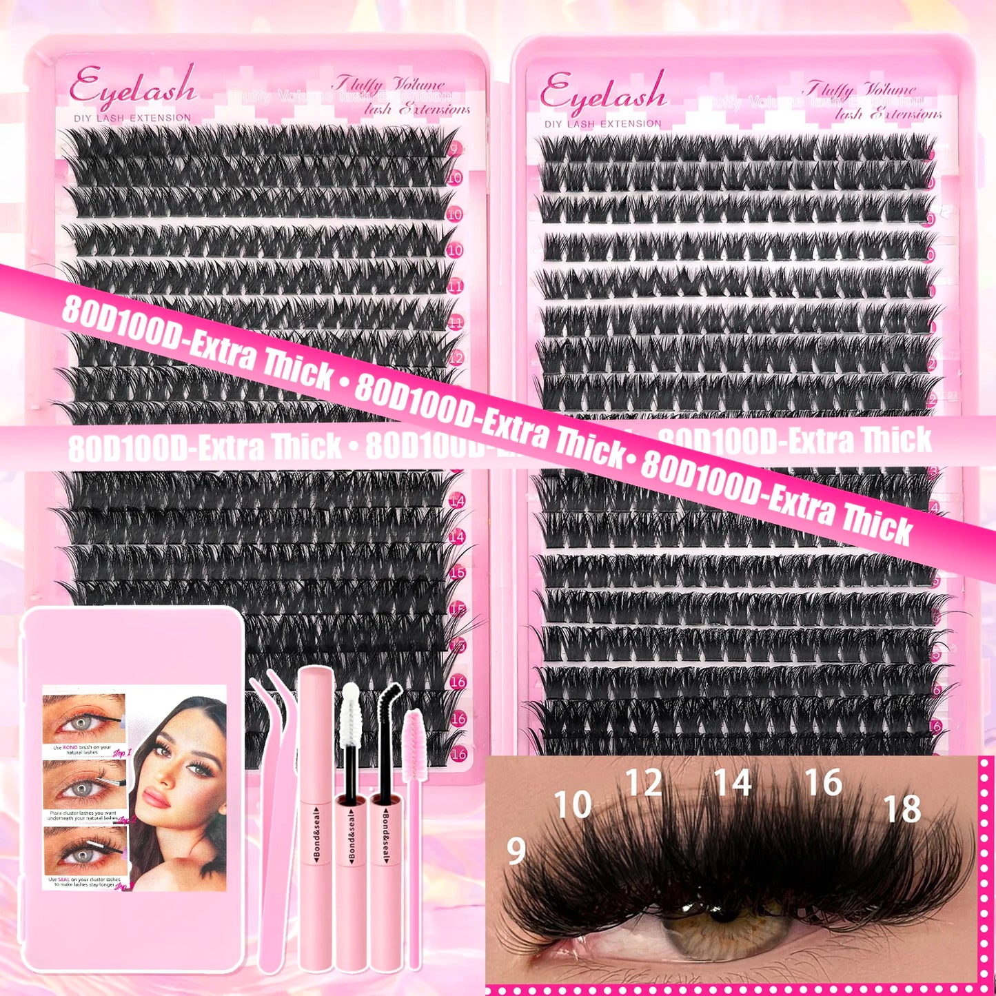 💕 Product Title:
Premium Eyelash Clusters Kit