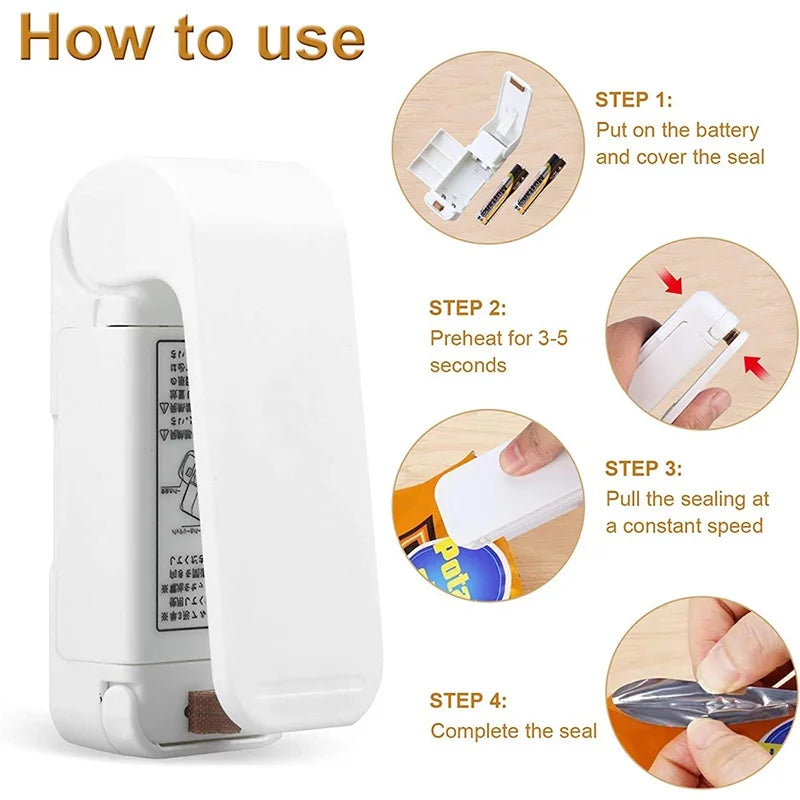 Mini Bag Sealer - Keep Food Fresh Longer