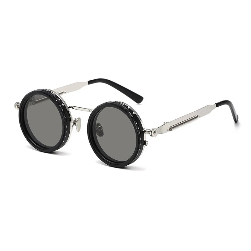 Vintage Round Steampunk Sunglasses