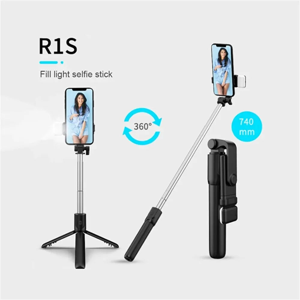 Bluetooth Selfie Stick Tripod with Light📸✨