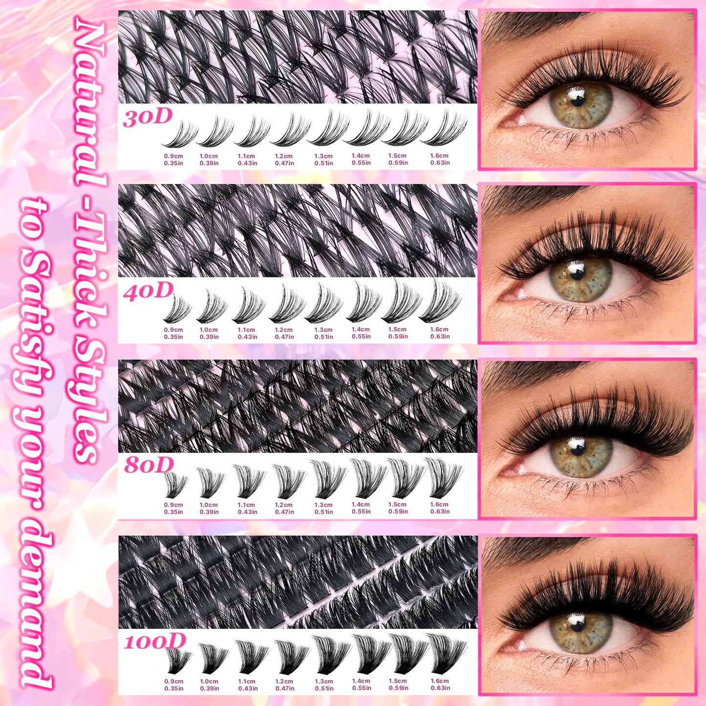 💕 Product Title:
Premium Eyelash Clusters Kit