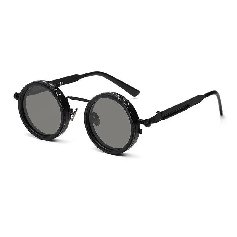 Vintage Round Steampunk Sunglasses