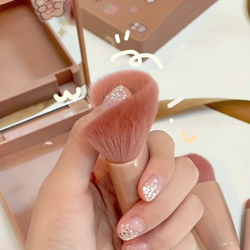 💄 Product Title:
Portable Travel Makeup Brush Set with Mirror