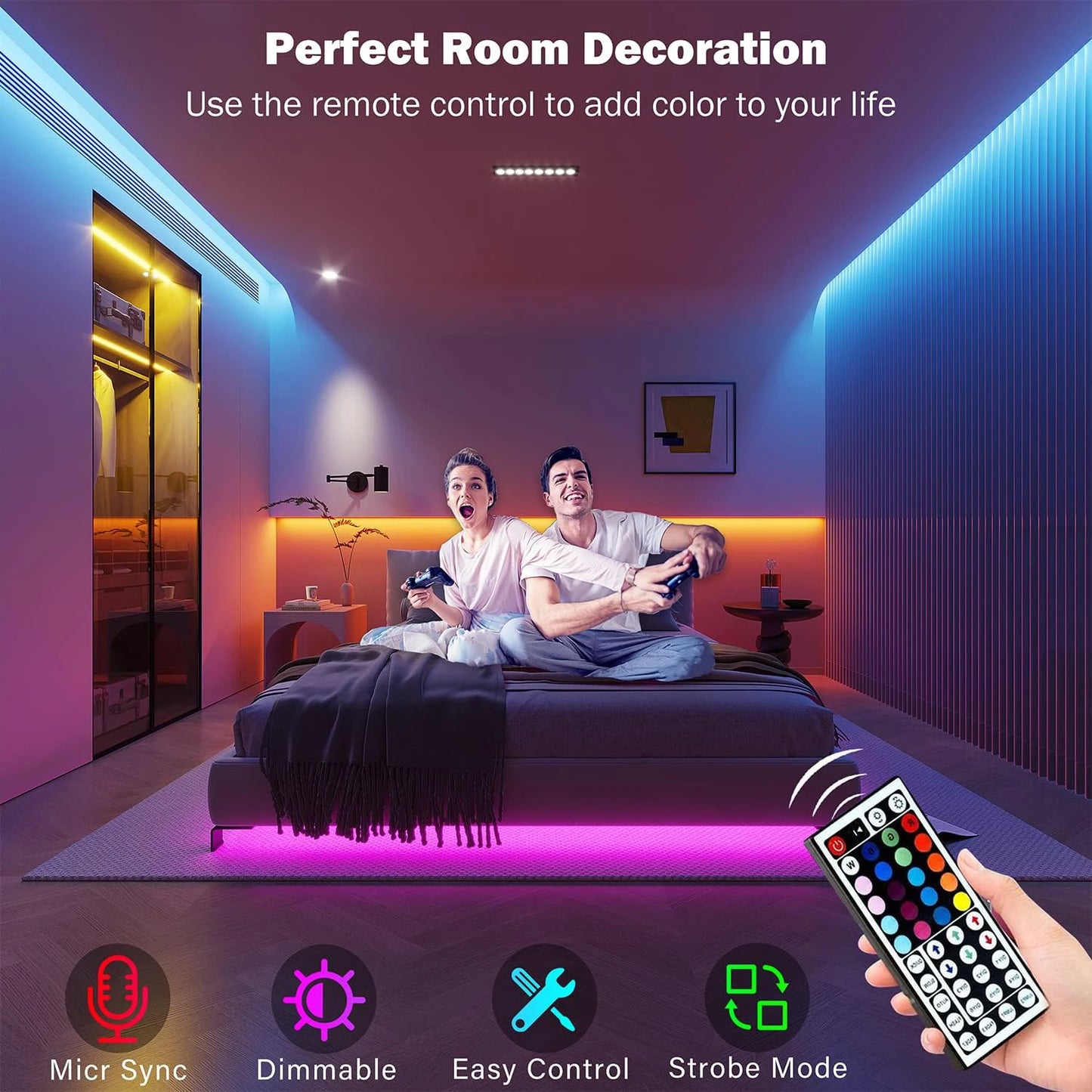 RGB LED Strip Lights – Smart Room Lighting