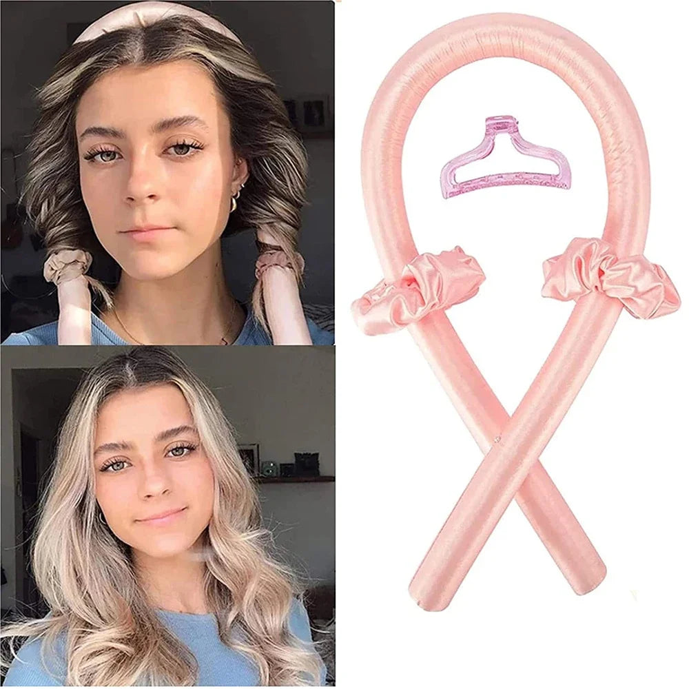 Heatless Curling Ribbon – Effortless Overnight Curls🌸🎀