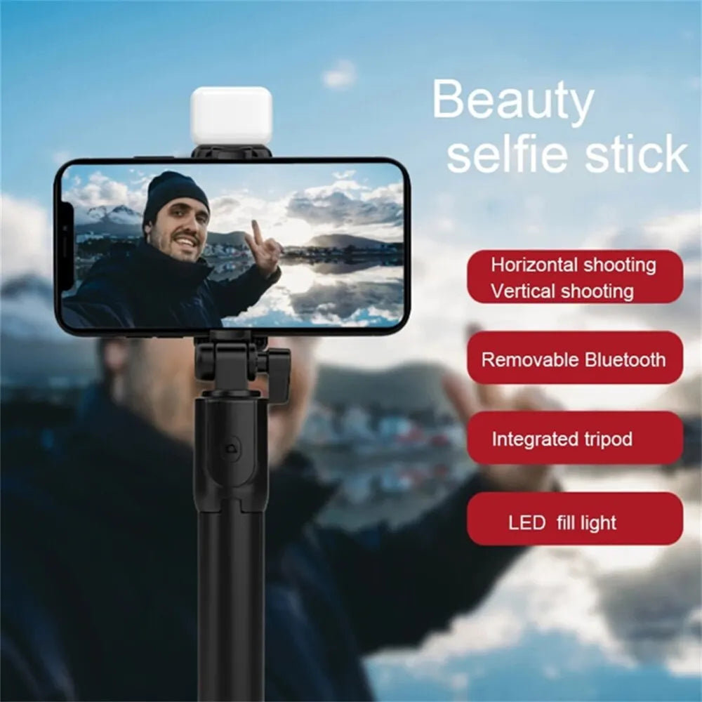Bluetooth Selfie Stick Tripod with Light📸✨