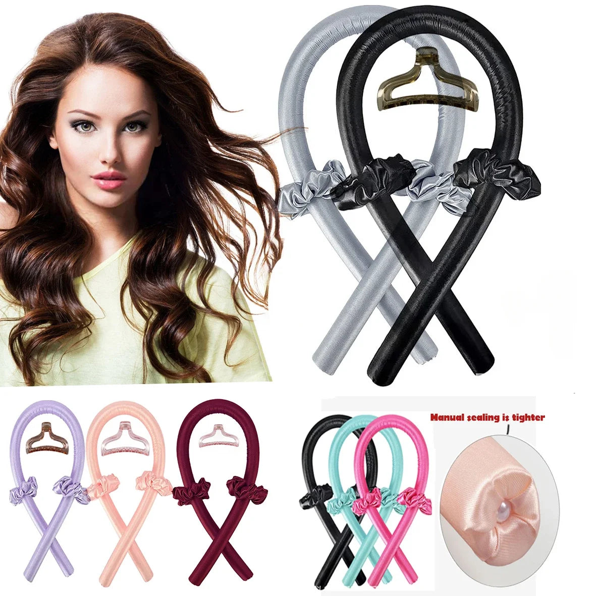 Heatless Curling Ribbon – Effortless Overnight Curls🌸🎀